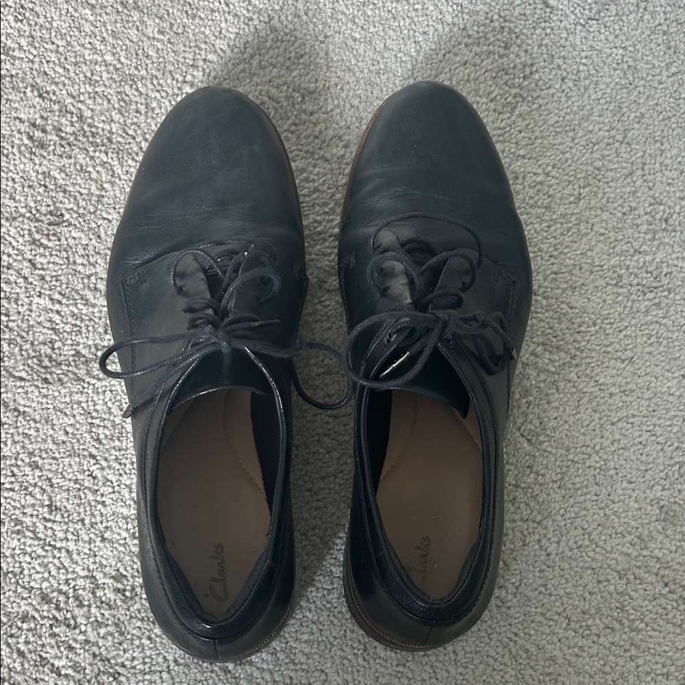 Clarks Women's Black Leather Shoes